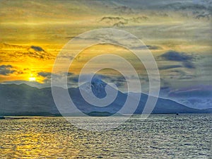 Croagh Patrick from Clew Bay County Mayo Ireland photo