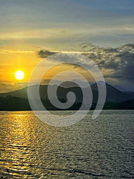 Croagh Patrick from Clew Bay County Mayo Ireland photo