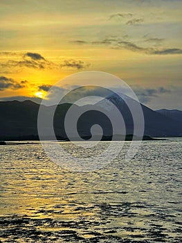 Croagh Patrick from Clew Bay County Mayo Ireland photo