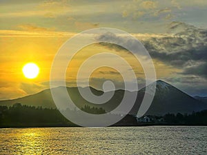 Croagh Patrick from Clew Bay County Mayo Ireland photo