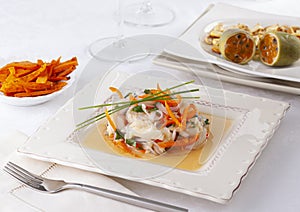 Croaker fish ceviche,