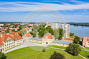 Croatia, aerial view of the old town of Vukovar