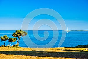 Croatia, beautiful Adriatic seascape horizon on Dogi Otok island