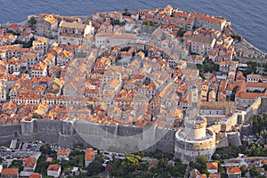 Croatia: Bird eye view to Dubrovnik