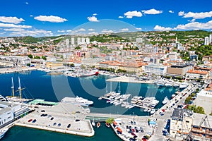Croatia, city of Rijeka, aerial panoramic view