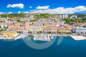 Croatia, city of Rijeka, aerial panoramic view photo