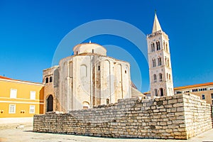 Croatia, city of Zadar, st. Donat church, old Roman forum