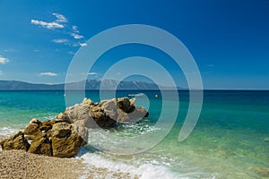 Croatia Dalmatia, Adriatic sea background beach