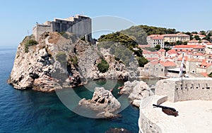 Croatia - Dubrovnik West Harbor from the Old Town walls photo