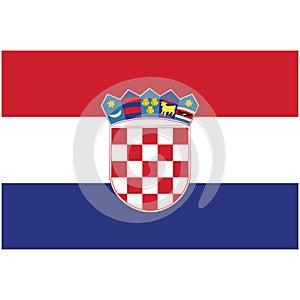 Croatia Flag National Symbol Vector Design