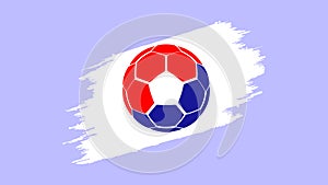 Croatia football soccer vector and Croatia flag colors grunge vector image.