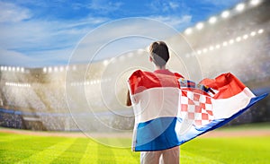 Croatia football team supporter on stadium