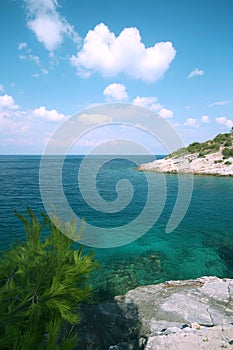 Croatia, island of Hvar, beautiful seascape and beach