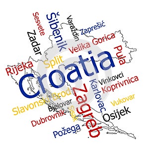 Croatia map and cities