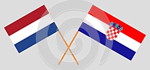 Croatia and Netherlands. The Croatian and Netherlandish flags. Official colors. Correct proportion. Vector