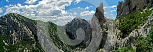 Croatia Paklenica National Park extra wide panorama in Croatia, Europe