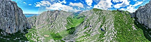 Croatia Paklenica National Park extra wide panorama in Croatia