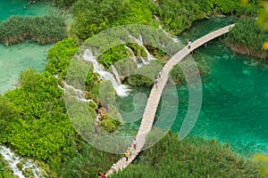 Croatia, Plitvice Lakes National Park. View from above. photo