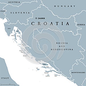 Croatia political map