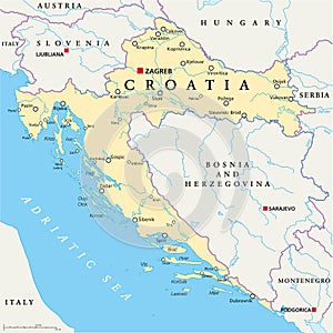 Croatia Political Map