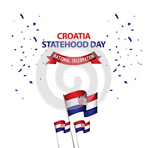 Croatia Statehood Day National Celebration Vector Template Design Illustration