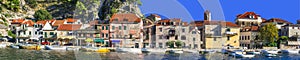 Croatia travel and beautiful places - Omis coatsal town in Dalmatia