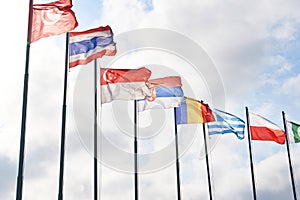 Croatia, Turkey, Georgia, Japan, Spain, Netherlands, Hong Kong and India flags