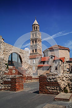Croatia, view of the tower in the city