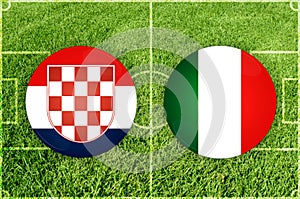 Croatia vs Italy football match