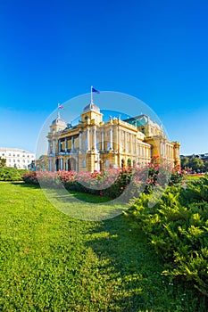 Croatia, Zagreb, beautiful old monumental national theater