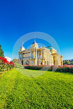 Croatia, Zagreb, beautiful old monumental national theater