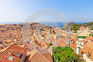 Croatian city Dubrovnik walls