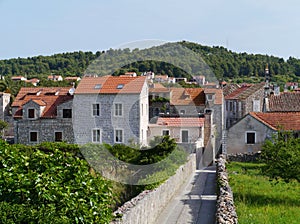 Croatian city Stari Grad in the Mediterranean