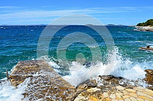 Croatian coast near town  Tribunj