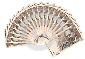 Croatian currency-200 kuna bills photo
