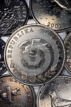 Croatian kuna coins photo