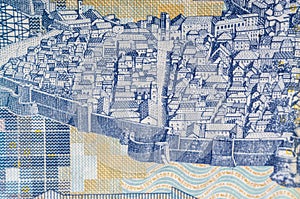 Croatian KUNA or STO KUNA money currency closeup