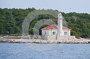 The Croatian lighthouse on cape Razanj