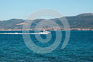 Croatian police speedboat cruisin photo