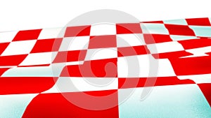 Croatian red and white squares waving flag