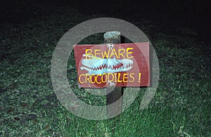 Croc danger, Kasane, Botswana