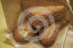 Crocche and fried pasta in Naples