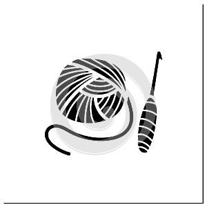 Crochet basics glyph icon