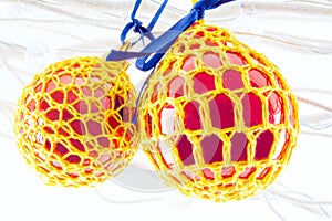 Crochet covered decoration