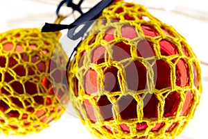 Crochet covered decorations