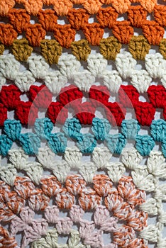 Crochet fabric of different colors