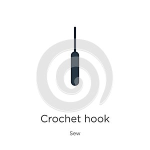 Crochet hook icon vector. Trendy flat crochet hook icon from sew collection isolated on white background. Vector illustration can