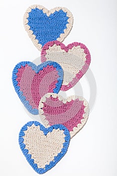 Crochet Knitted Hearts