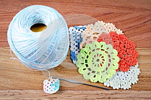 Crochet, the making of a crocheted