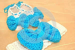 Crochet newborn girl - baby shower gift